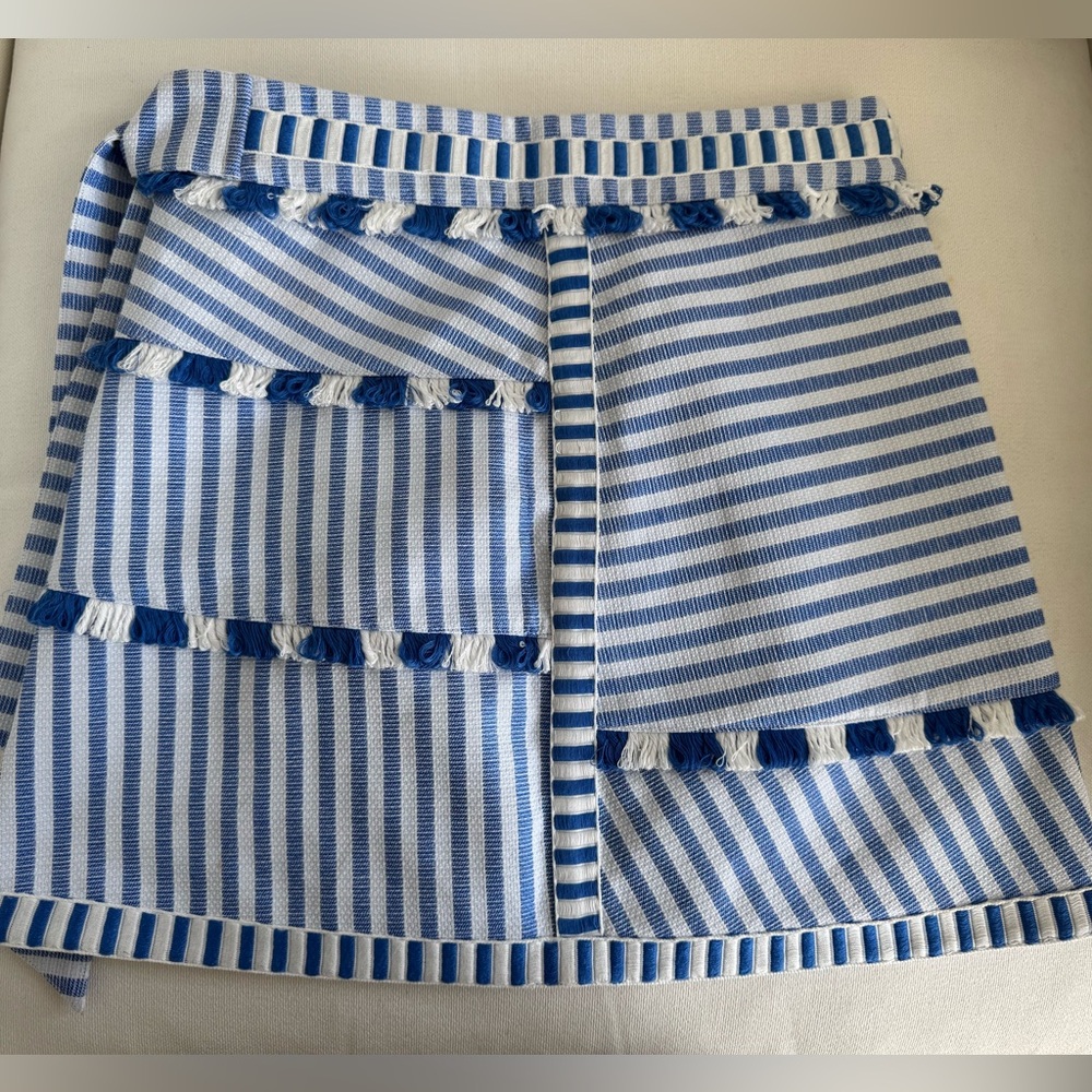 HUNTER BELL Blue and White Striped Skirt - Picture 4 of 4
